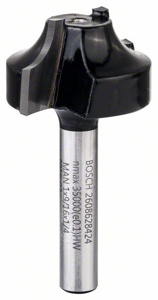 BOSCH Profilfräser E 1/4", R1 6,3 mm, D 25,4 mm, L 14 mm, G 46 mm