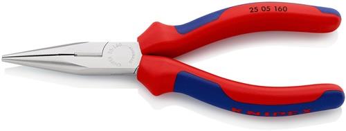 KNIPEX Flachrundzange L.160mm flach/rund ger.Mehrkomp.-Hüllen KNIPEX