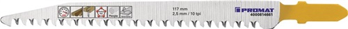 PROMAT Stichsägeblatt Gesamt-L.117mm Zahnt.2,5mm S.1,45mm HCS 5 St./Karte PROMAT