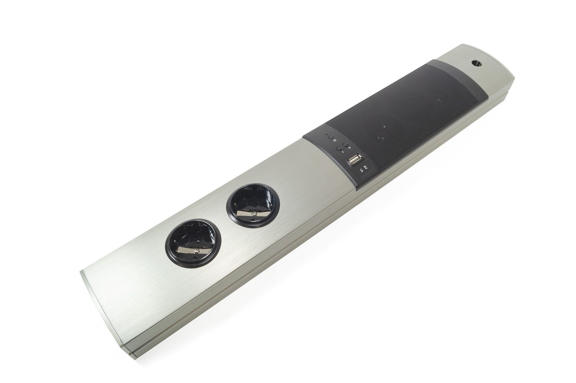 L&S ToKi II Kombigerät 230 V 2xSchuko, Lautsprecher, Bluetooth, USB Ladegerät,