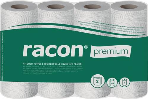 TEMCA Küchenrolle racon® premium K-2 B220xL250ca.mm weiß 2-lagig,perforiert 4 Rl./PAK