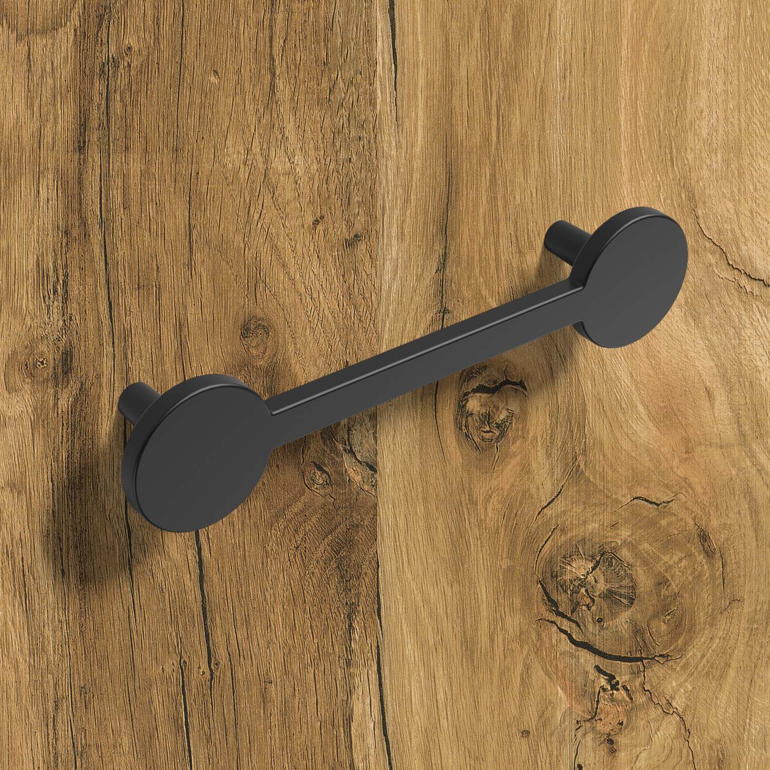 HETTICH Griff Limpio, •–• 128, L 165 mm, B 37 mm, H 30 mm, Schwarz matt, 9266418 HETTICH Griff Limpio, •–• 128, L 165 mm, B 37 mm, H 30 mm, Schwarz matt, 9266418