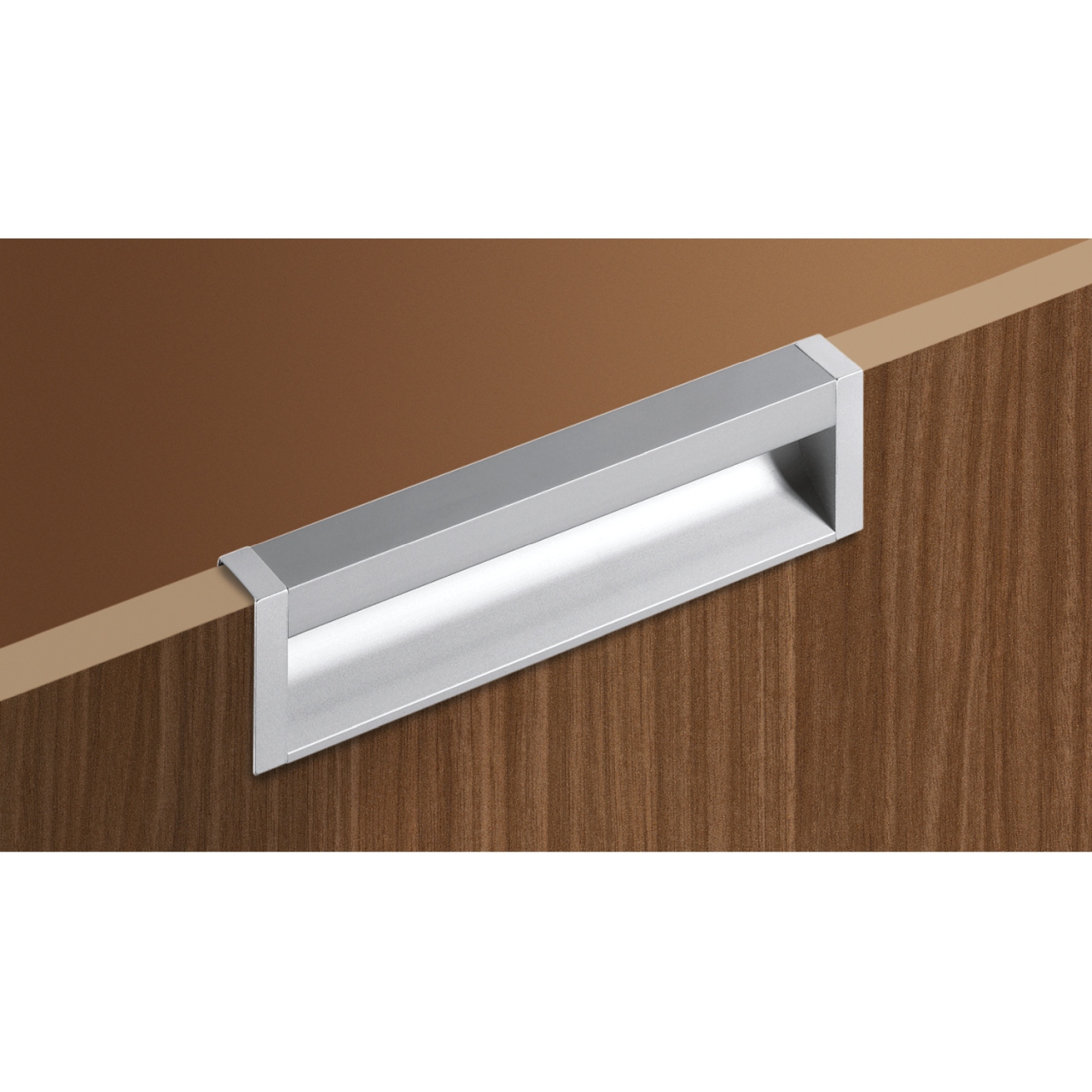 HETTICH Einsetzgriff Capris, L 1200 mm, B 21 mm, H 46 mm, Aluminium eloxiert, 9149293