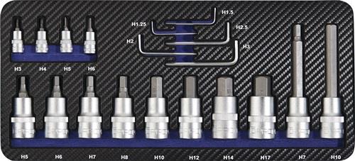 PROMAT Steckschlüsselsatz 19-tlg.1/4+1/2 Zoll 1,25-17mm f.i6-KT.-Schr.PROMAT PROMAT Steckschlüsselsatz 19-tlg.1/4+1/2 Zoll 1,25-17mm f.i6-KT.-Schr.PROMAT