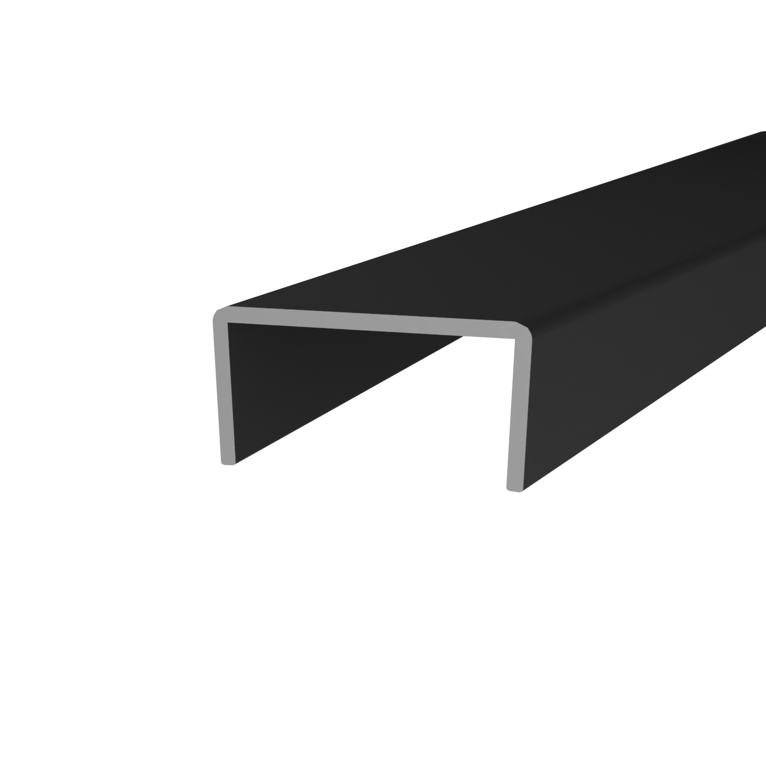 HETTICH Cadro U-Klemmprofil als Kratzschutz für Kleiderstange schwarz, 9352689