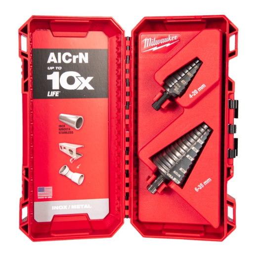 MILWAUKEE 2-teiliges Set Cobalt Stufenbohrer Set