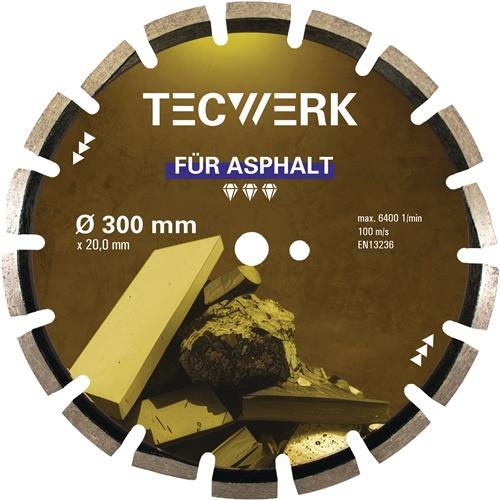 Diamanttrennscheibe ASPHALT Segmentbreite 40 mm TECWERK