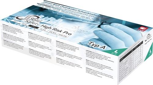 AMPRI Einw.-Handsch.HighRisk Pro Gr.M blau PSA III Nitril