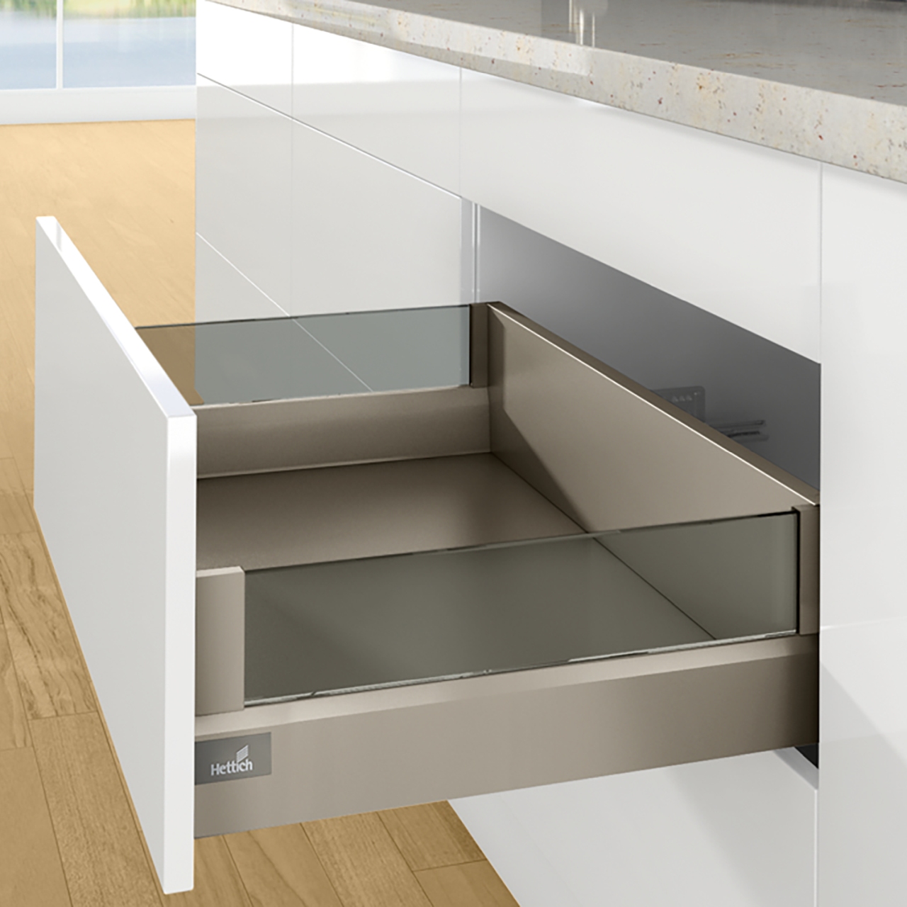 HETTICH ArciTech DesignSide Glas, 350 mm, (186/94, 218/126) , links / rechts, 9282675