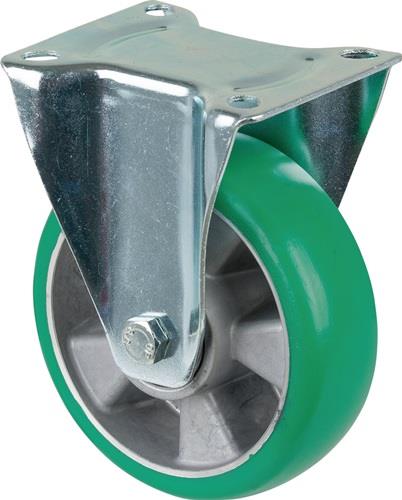 BS ROLLEN Bockrolle D.160mm Trgf.300kg PU Platte L138xB109mm Farbe Rl.blau BS ROLLEN