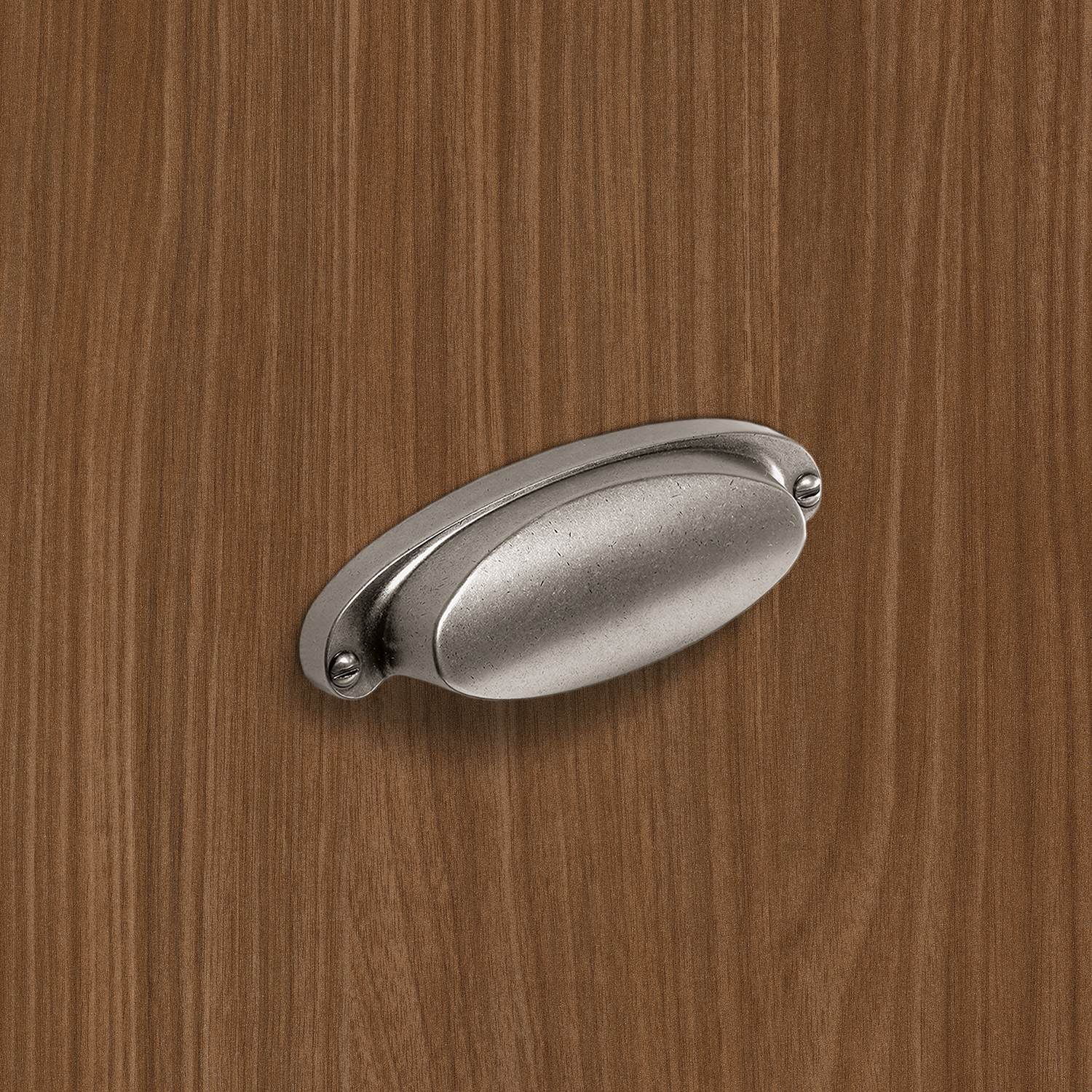 HETTICH Griff Lorica, •–• 64, L 100 mm, B 33 mm, H 22 mm, Zinn Optik, 9112655 HETTICH Griff Lorica, •–• 64, L 100 mm, B 33 mm, H 22 mm, Zinn Optik, 9112655