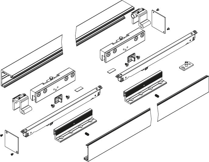 HERMAT Schiebetürbeschlag San Remo 9174/60.Ö, 120 kg, Aluminium