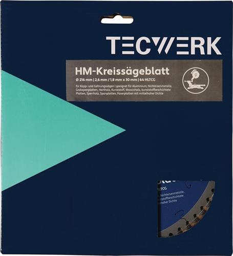 TECWERK Kappkreissägeblatt AD 315mm Z.96 HLTCG Schnitt-B.2,8mm TECWERK