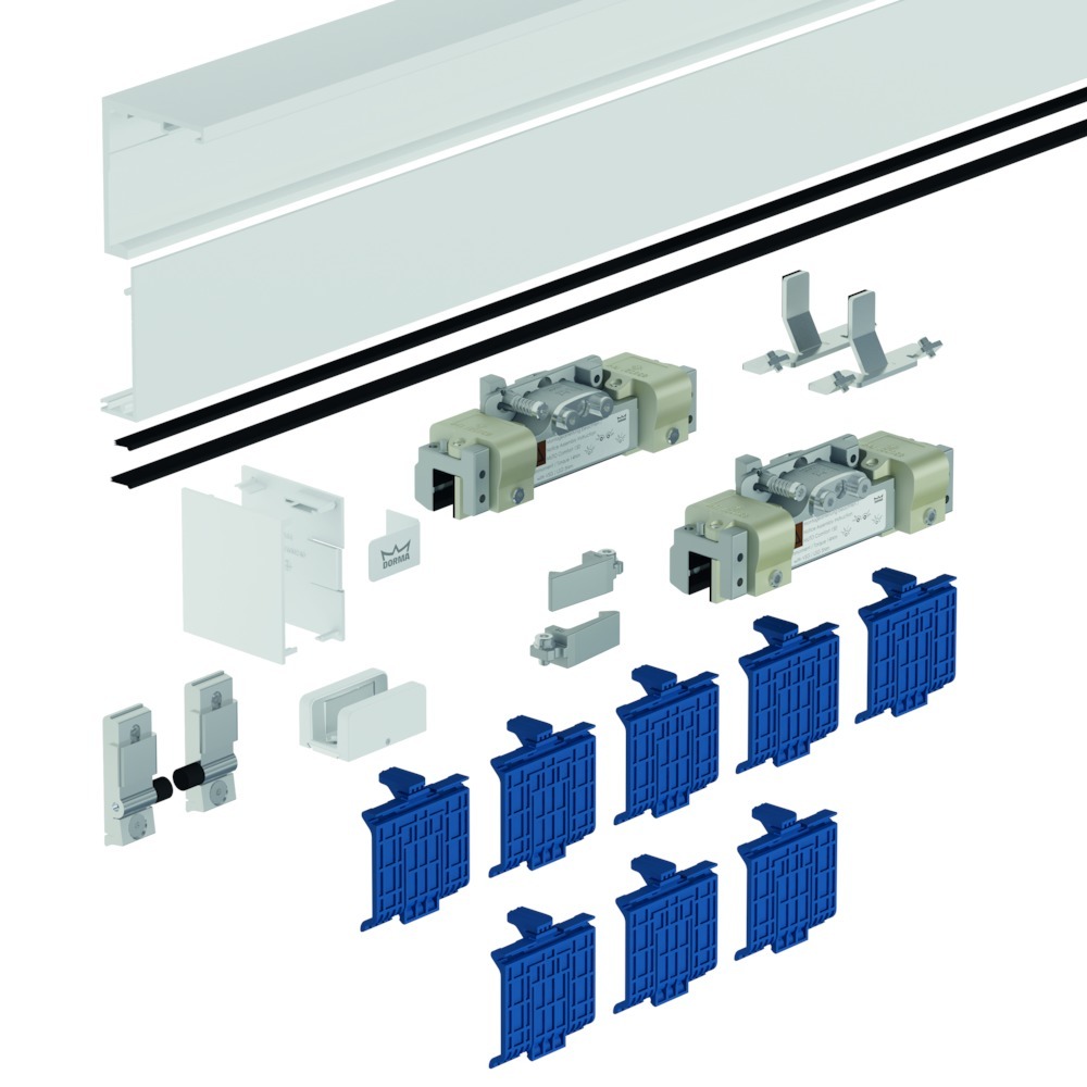 DORMA GLAS Schiebetürbeschlag MUTO Comfort L 80, Deckenmontage, Aluminium