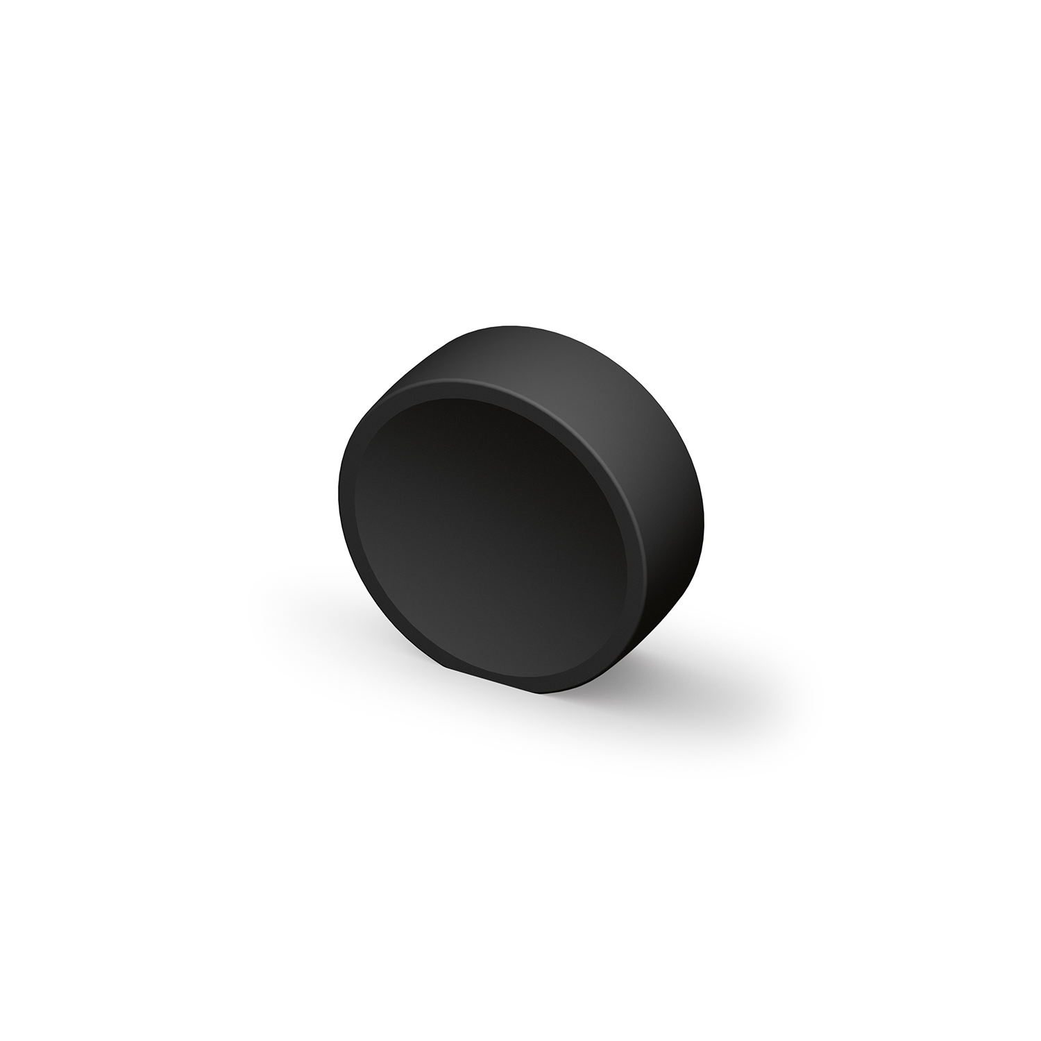 HETTICH Knopf Novoli, B 10 mm, H 27 mm, ø 28 mm, Schwarz matt, 9345419