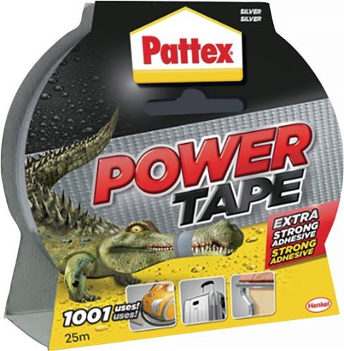 PATTEX Gewebeband Power-Tape silber-grau L.25m B.50mm Rl.PATTEX