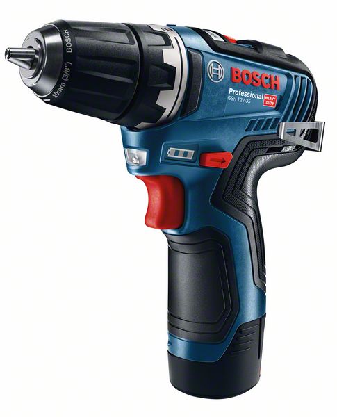 BOSCH Akku-Bohrschrauber GSR 12V-35, mit 2 x 3.0 Ah Li-Ion Akku, L-BOXX