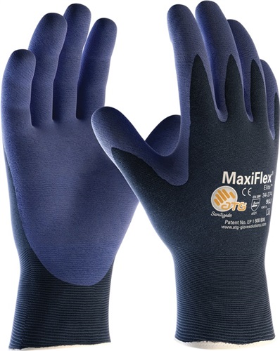 ATG Handschuhe MaxiFlex Elite 34-274 Gr.10 blau Nyl.m.Nitrilmikroschaum EN388 Kat.II