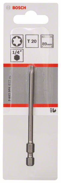 BOSCH Schrauberbit Extra-Hart T20, 89 mm, 1er-Pack