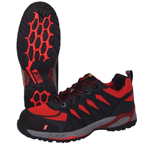 Sicherheitsschuh PRO STEP schwarz/rot S1P SRC ESD EN ISO 20345,EN61340-4-3