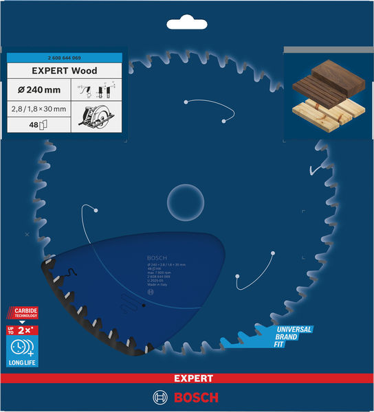 BOSCH Kreissägeblatt Expert for Wood, 240 x 30 x 2,8 mm, 48