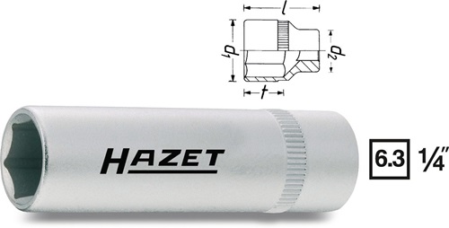 HAZET Steckschlüsseleinsatz 850LG-11 1/4 Zoll 6-kant SW 11mm L.50mm HAZET HAZET Steckschlüsseleinsatz 850LG-11 1/4 Zoll 6-kant SW 11mm L.50mm HAZET