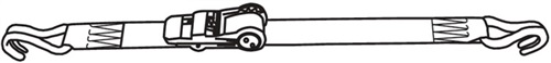 SPANSET Ratschen-Zurrgurt DIN 12195-2 L.4m B.25mm 2-tlg.m.Ratsche+SP-Haken LC U 800 daN