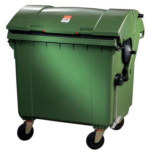 SULO Müllgroßbehälter 1,1 m³ HDPE grün fahrbar,n.DIN EN 840-3 SULO