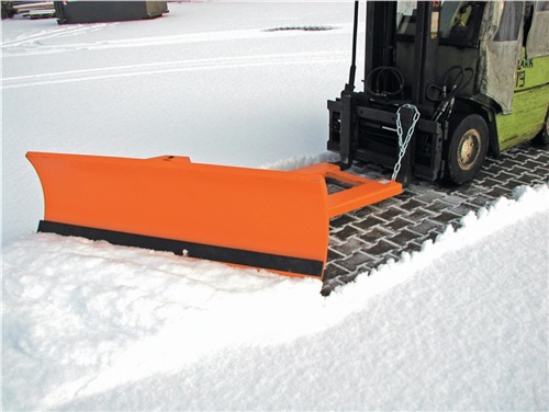 BAUER Schneeschieber f.Gabelstapler Kehrbreite 1800mm 2-fach verstellb.gelborange