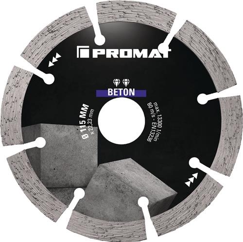PROMAT Diamanttrennscheibe BETON D.350mm B.25,4mm Seg.-B.40mm