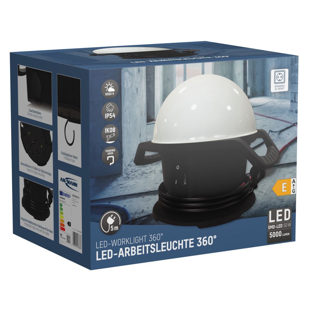 ANSMANN Arbeitsleuchte Ball Light 360° kabelgebunden ANSMANN Arbeitsleuchte Ball Light 360° kabelgebunden