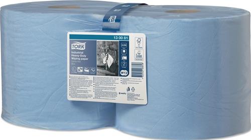 TORK Putztuch TORK 130081 L340xB235ca.mm blau 3-lagig,bedruckt 2x1 Rl.TORK