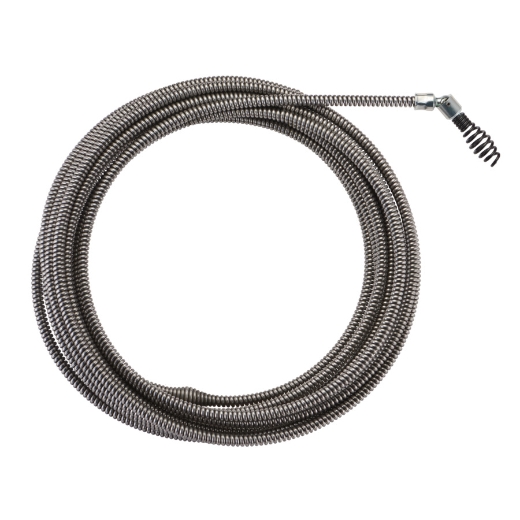 MILWAUKEE 6 mm x 7,6 m mit Gelenk-Keulenkopf Spirale für Akku-Rohrreiniger M12BDC