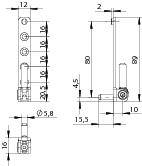 WINKHAUS Ecklager ESV 6-3-16, WINKHAUS Ecklager ESV 6-3-16,
