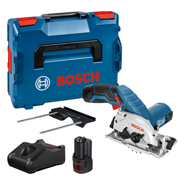 BOSCH Akku-Kreissäge GKS 12V-26, mit 2 x 3.0 Ah Li-Ion Akku, L-BOXX