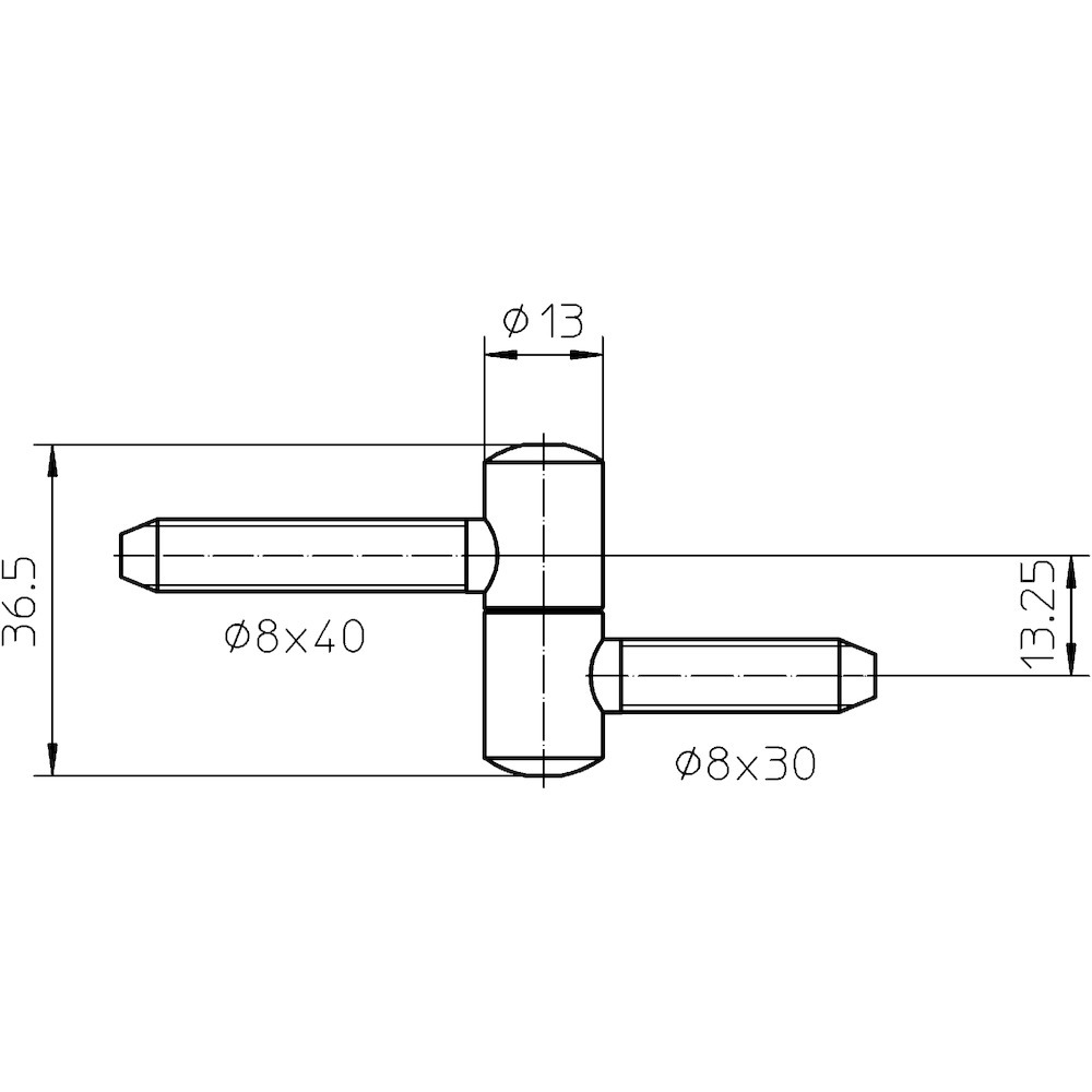 SIMONSWERK Einbohrband BAKA® A 1-13, Stahl