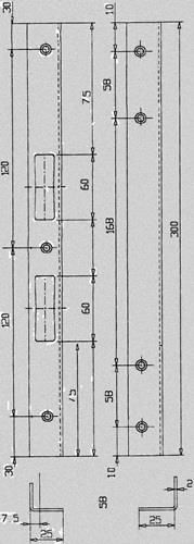 SCHNEGEL Sicherheitswinkelschließblech L.300mm B.25mm S.2mm VA ma geb.SCHNEGEL