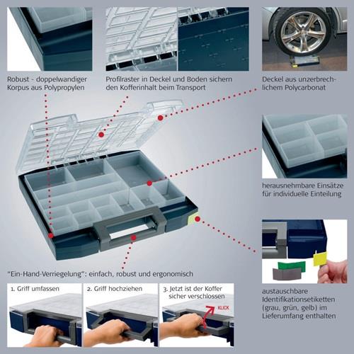 RAACO Sortimentskoffer B.421xT.361xH.55mm Unterteil PP/Deckel PC boxxser 55 5x10-0
