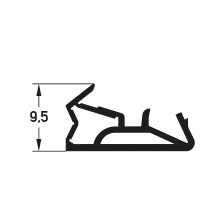 DEVENTER Türdichtung SV 112 Zimmertür Nutbefestigung 18,2 mm/ Nuttiefe: 8 mm thermoplastisches Elastomer Vulkanisat