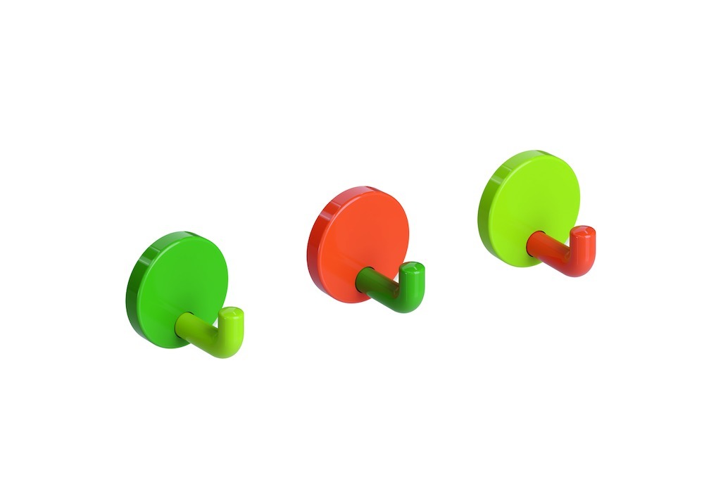 HEWI Wand-Einzelhaken Set 477.99 Polyamid, 477.99.002