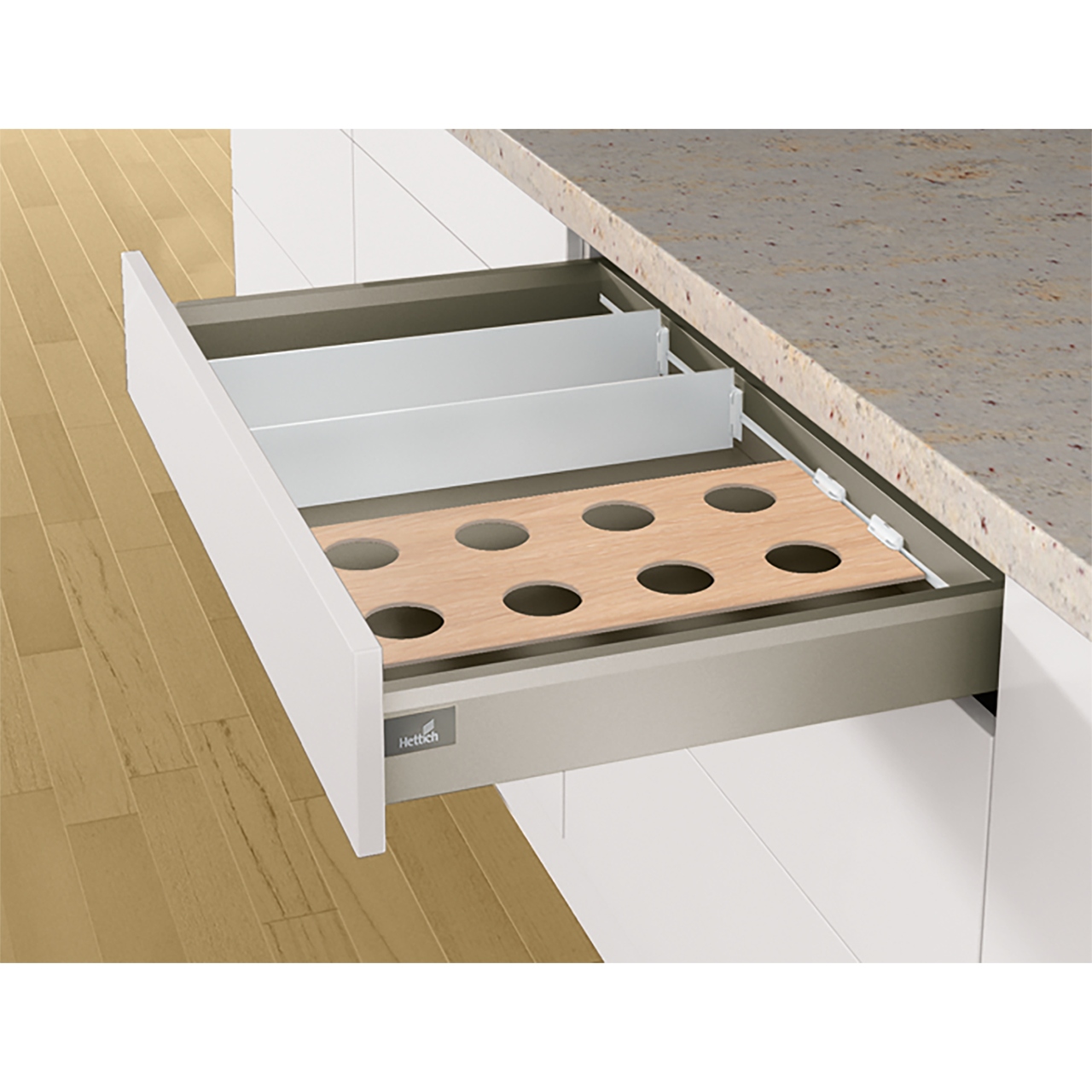 HETTICH OrgaStripe und OrgaClip für Schubkastensysteme (Systeme für Büromöbel),