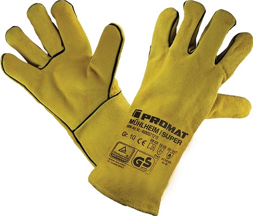 PROMAT Schweißerhandschuhe Mühlheim I Super Gr.10 gelb EN 388/407/12477 6PA PROMAT Schweißerhandschuhe Mühlheim I Super Gr.10 gelb EN 388/407/12477 6PA
