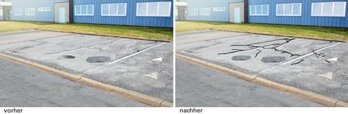 AMPERE Reparaturmörtel Asphalt Crack Filler® 6kg Eimer AMPERE