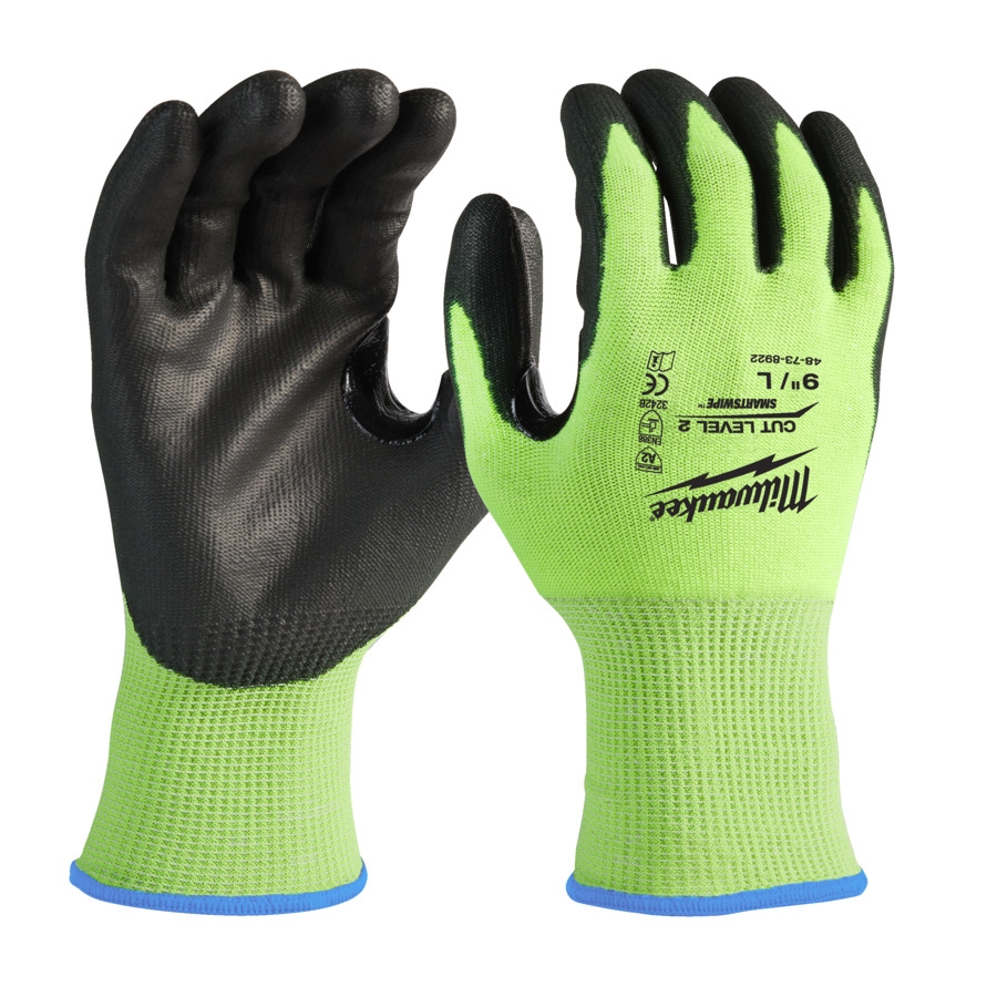 MILWAUKEE Größe 11 (XXL) Hi-Vis Schnittschutzhandschuhe Klasse 2/B