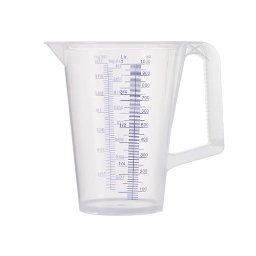 PRESSOL Messbecher 1l blau bedruckte Skala PP PRESSOL