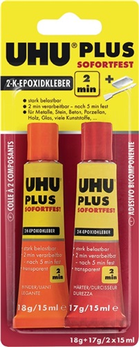 UHU 2K-Epoxidharzklebstoff PLUS SOFORTFEST 35g farblos Tube UHU