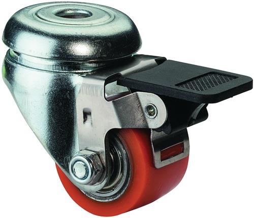 BS ROLLEN Lenkrolle m.Festst.D.35mm Trgf.100kg kompakt PU BS ROLLEN