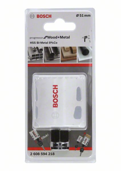 BOSCH Lochsäge Progressor for Wood and Metal, 51 mm