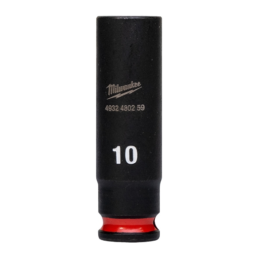 MILWAUKEE 10 x 50 mm SHOCKWAVE Schlagnuss 1/4" lang