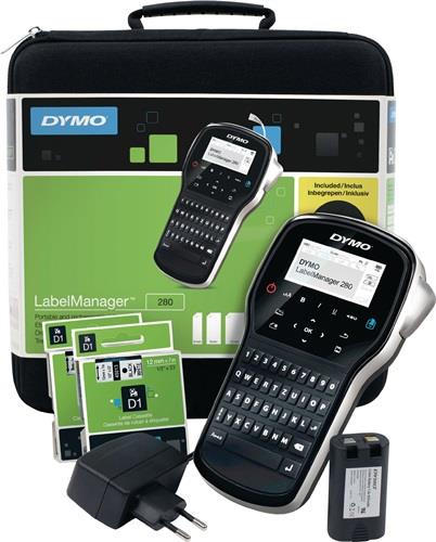DYMO Beschriftungsgerät Label MANAGER 280 Schriftband-B.6,9,12mm Kofferset